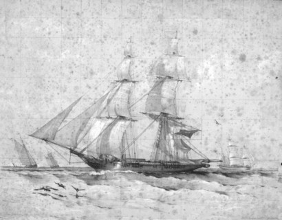 'H.M.B.Waterwitch, 10 Guns.', c1830s. Artist: Henry John Vernon.