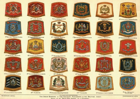 'The Drum Banners of the Cavalry Regiments of the British Army', 1902. Artist: Unknown.