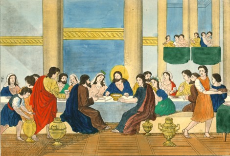 Water into Wine at Cana, (19th century?). Artists: Weenix, N v d Linden.