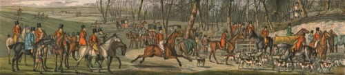 The Hunt - The Meet, 1820, (1890).  Artist: Henry Thomas Alken.