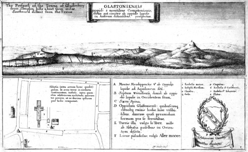 'The Prospect of the Towne of Glastonbury', late 17th century. Artist: Wenceslaus Hollar.