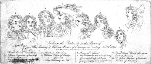 'Index to...the landing of William Prince of Orange at Torbay, November 5th 1688.', (1830s?). Artist: Unknown.