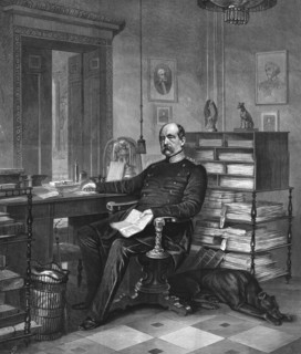 'Prince Bismarck in his study', 1875. Artist: Unknown.