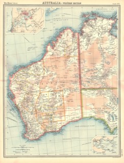 Map of Australia - Western Section. Artist: Unknown.