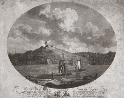 'Mount Wise Fort, Plymouth Dock.', 1780. Artist: Benjamin Thomas Pouncy.