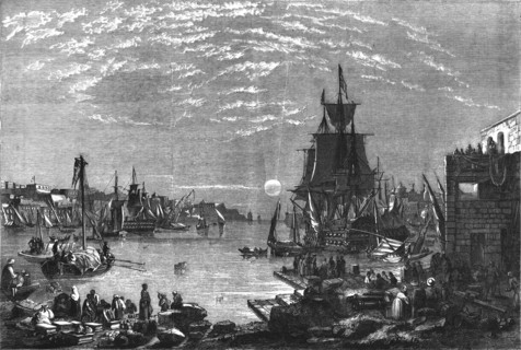 Valetta Harbour, Malta, c1856. Artist: Unknown.