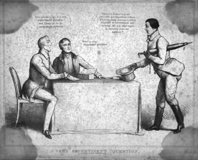 'A Very (Im)Pertinent Question.', 1830. Artist: Unknown.