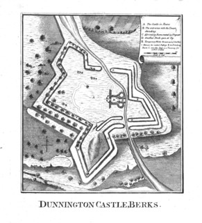 'Dunnington Castle, Berks.', late 18th century. Artist: Unknown.