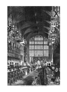'Celebration of the Royal Marriage - The Choir of St. George's Chapel.', 10 March 1863. Artist: Unknown.