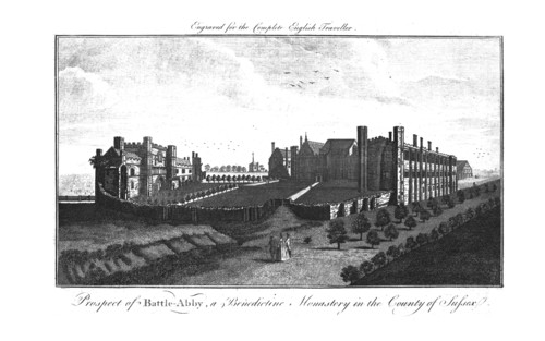 'Prospect of Battle-Abby, a Benedictine Monastery in the County of Sussex.', 1771. Artist: Unknown.