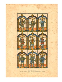'Painted Window.Two Saxon Earls of Mercia, and Seven Norman Earls of Chester', c1845. Artist: Unknown.