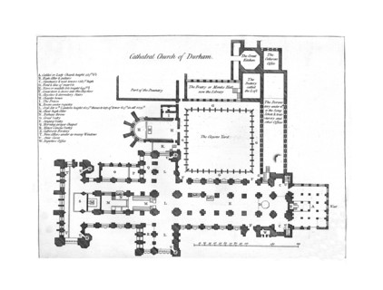 'Cathedral Church of Durham', 18th century. Artist: Unknown.