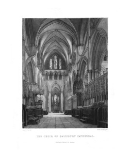 'The Choir of Salisbury Cathedral', (c19th century). Artist: W Gray Junior.