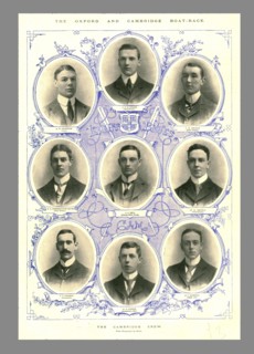 The Cambridge Crew, Oxford and Cambridge Boat Race, 1898.  Creator: Hills and Saunders.