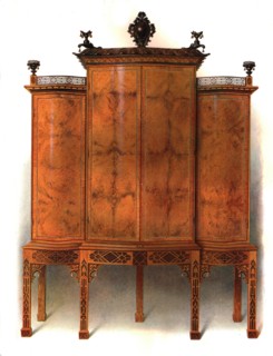 Amboyna and rosewood cabinet, 1906. Artist: Shirley Slocombe.