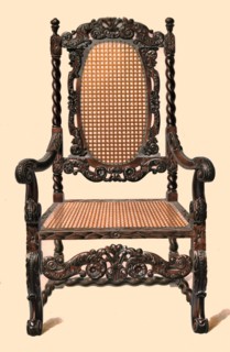 Walnut chair, 1905. Artist: Shirley Slocombe.