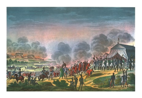 Bombardment of Madrid, 4 December 1808, (c1850).  Artist: Edme Bovinet.