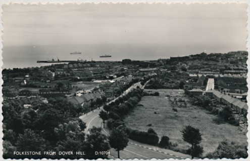 'Folkestone from Dover Hill', late 19th-early 20th century. Artist: Unknown.