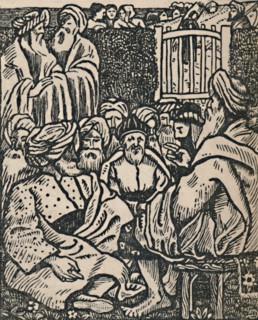 'The Meeting of the Elders', 1919. Artist: Lucien Pissarro.