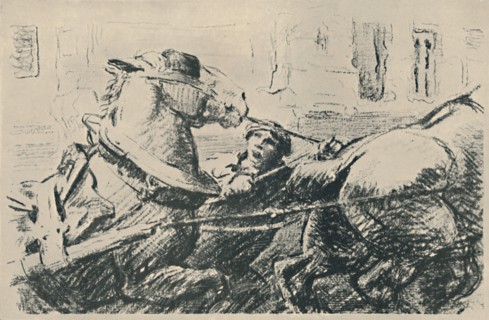'Percheron Horses', 1919. Artist: Lowes Dalbiac Luard.