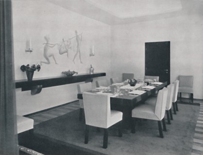 'House in Bucharest by Rudolf Frankel - The dining room', 1942. Artist: Unknown.