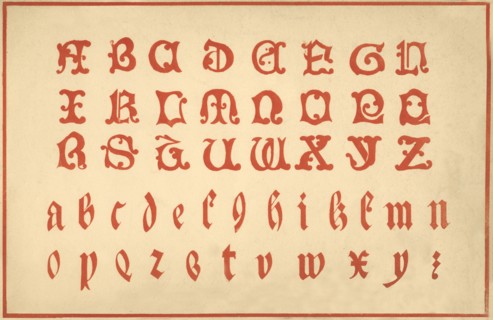 Alphabet, letters A-Z, upper and lower case Artist: Unknown.