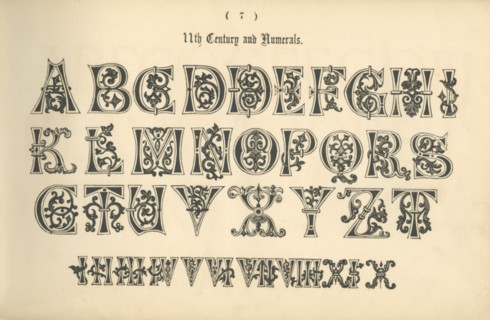 '11th Century and Numerals', 1862. Artist: Unknown.