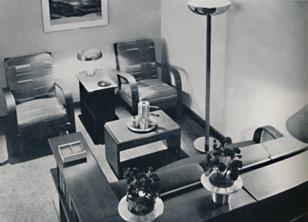 'A section of the living-room', 1936. Artist: Unknown.