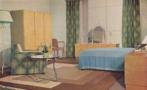 'A bedroom designed by Miss P. E. Humphries', 1936. Artist: Unknown.