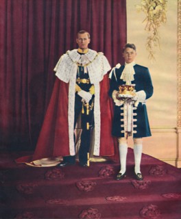 'The Duke of Edinburgh and his page', 1953. Artist: Sterling Henry Nahum Baron.