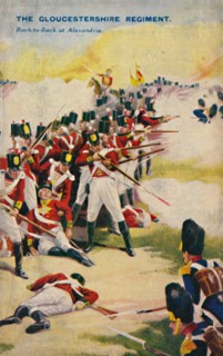 'The Gloucestershire Regiment. Back-to-Back at Alexandria', 1801, (1939).  Artist: Unknown.