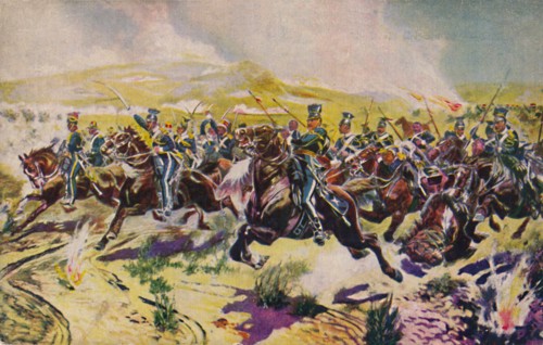'The 17th Lancers. The Charge of the Light Brigade at Balaclava', 1854, (1939). Artist: Unknown.