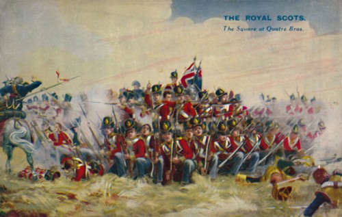 'The Royal Scots. The Square at Quatre Bras', 1815, (1939). Artist: Unknown.