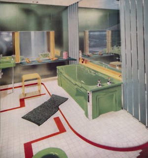 'Glass and tile in the modern Bathroom', 1938. Artist: Unknown.