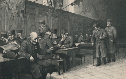 'Chelsea Pensioners', 1886. Artist: MJ Lueders.