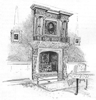 'Old Charterhouse: Mantelpiece in the Master's Lodge', 1886. Artist: Joseph Pennell.