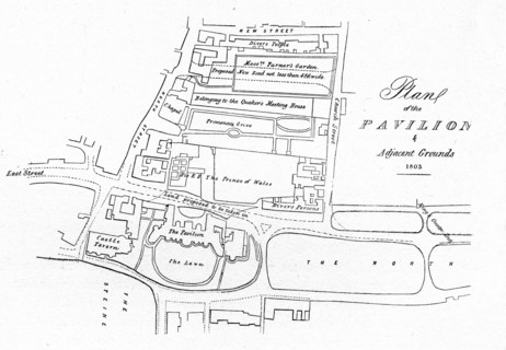 'Plan of the Pavilion & Adjacent Grounds - 1803', (1939). Artist: Unknown.