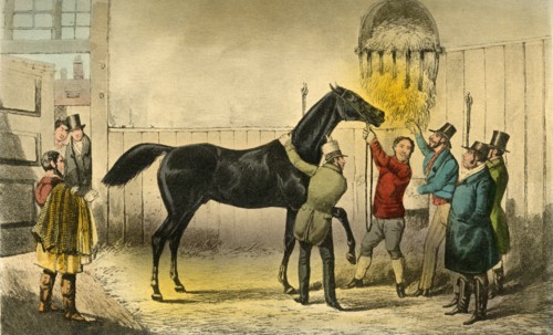 'The Baron 'vills his Wet', 1838. Artist: Henry Thomas Alken.