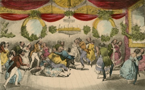 'Mr. Jorrocks makes a 'Faux Pas' at the Countess de Jackson's Ball', 1838. Artist: Henry Thomas Alken.