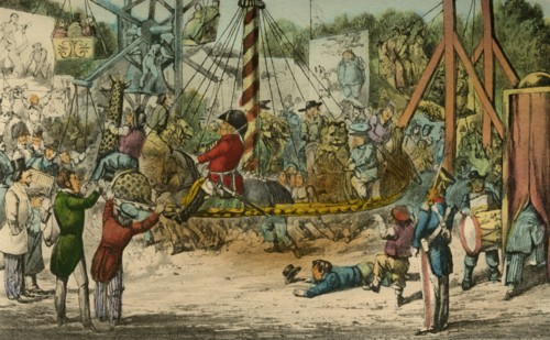 'Mr. Jorrocks takes a Ride at the Fête at St. Cloud', 1838. Artist: Henry Thomas Alken.