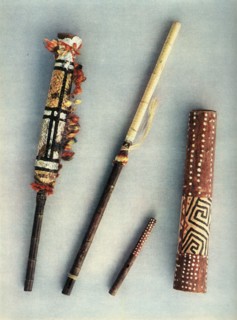 'Drum and wind instruments of the tribe of Baniva Indians, Venezuela.', 1948. Artist: Unknown.
