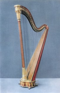 'Double-pedal harp made by Erard Frères, Paris, mid-nineteenth century', 1948. Artist: Unknown.