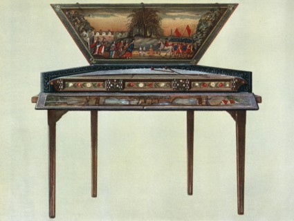 'Seventeenth century dulcimer from H. Boddington's collection', 1948. Artist: Unknown.