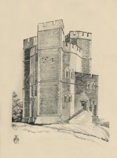 'Exterior of Orford Castle, Suffolk (the Battlements restored)', (1931). Artist: Charles Henry Bourne Quennell.