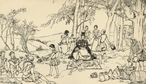 'The Assembly before the Hunt', (1931). Artist: Charles Henry Bourne Quennell.