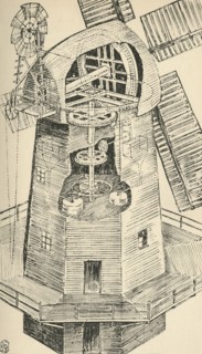 'A Smock Mill', (1931). Artist: Charles Henry Bourne Quennell.