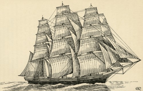 'A Tea Clipper', (1931). Artist: Charles Henry Bourne Quennell.