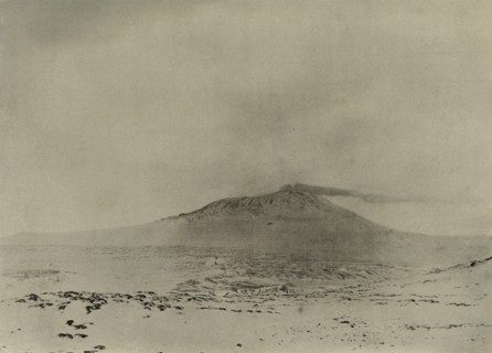 'Smoke streaming from the Crater of Erebus', c1908, (1909).  Artist: Unknown.
