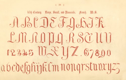 '16th Century. Large, Small and Numerals. French. MS.', 1862. Artist: Unknown.