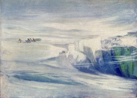 'The Depot Party Amongst Crevasses', c1908, (1909).  Artist: George Marston.